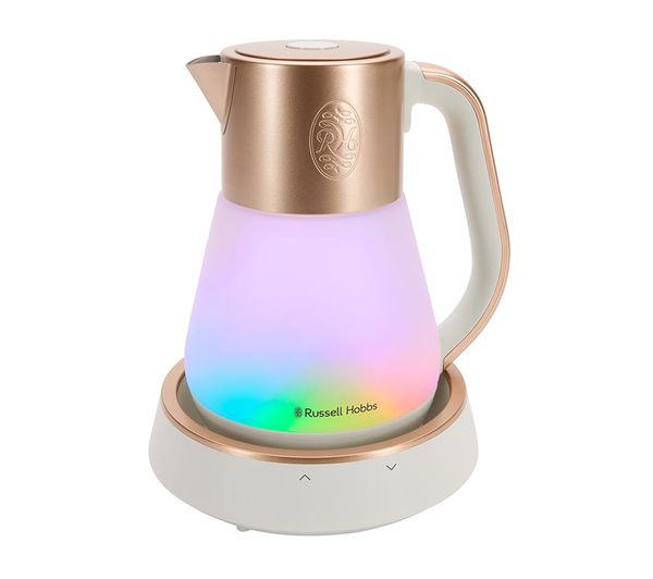An image of RUSSELL HOBBS Calm Connected 27480 Smart Kettle - White & Copper
