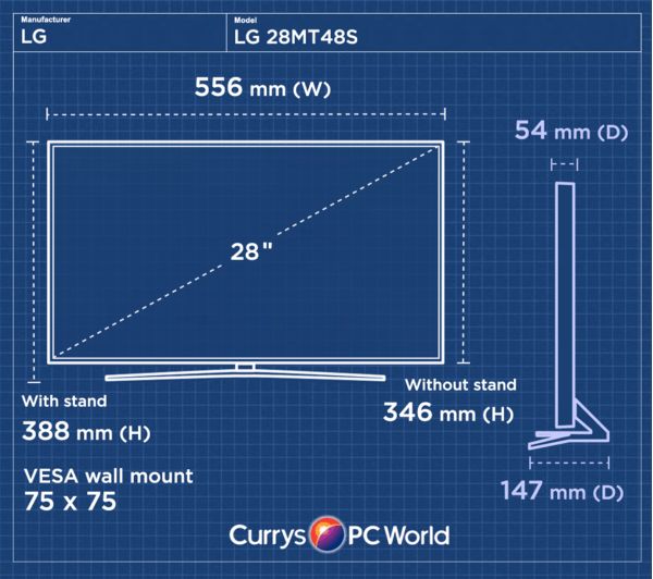 Televisor de 28 pulgadas LG 28MT48S-PZ, con Smart TV, por 195,90 euros