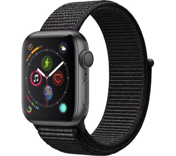 Watch Series 4 - Space Grey & Black Sports Loop, 40 mm, Grey