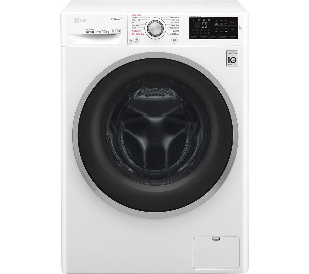 LG F4J610WS NFC 10 kg 1400 Spin Washing Machine - White, White