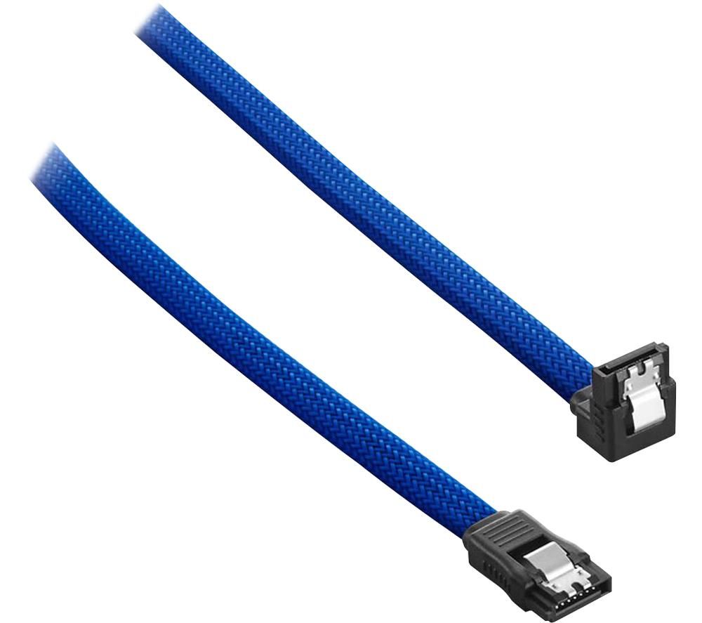 CABLEMOD ModMesh 60 cm Right Angle SATA 3 Cable - Blue, Blue