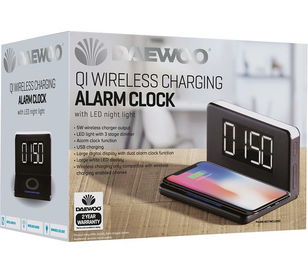 Daewoo Avs1369 Qi Wireless Charging Alarm Clock Black Silver Free Delivery Currys - Phone Charging Alarm Clock Radio Daewoo Avs1369 Qi Wireless Charging Alarm Clock Black Silver Free Delivery Currys - Phone Charging Alarm Clock Radio