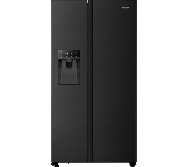 Image of HISENSE PureFlat RS694N4TFF American-Style Fridge Freezer - Black