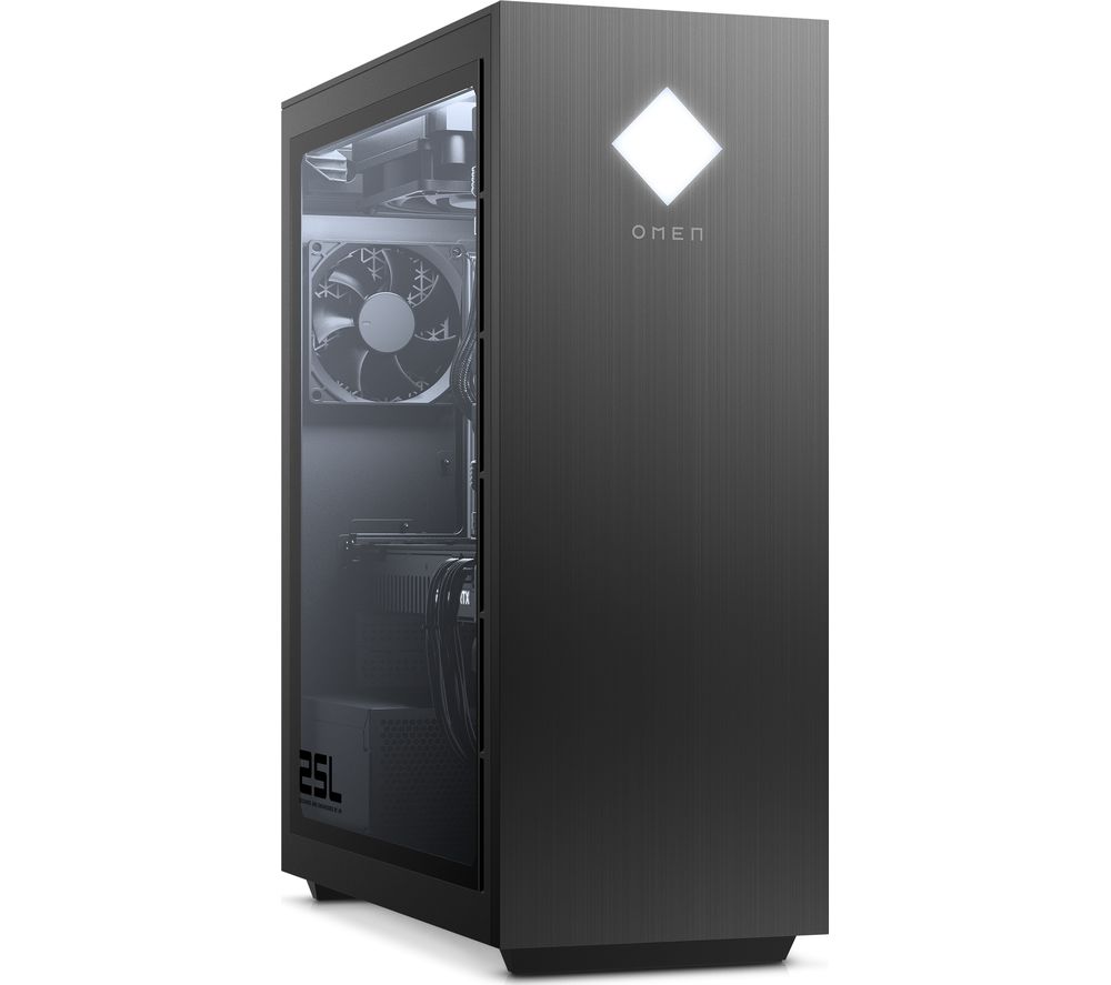 HP OMEN 25L Gaming PC - AMD Ryzen 5, RTX 3060, 1 TB HDD & 256 GB SSD