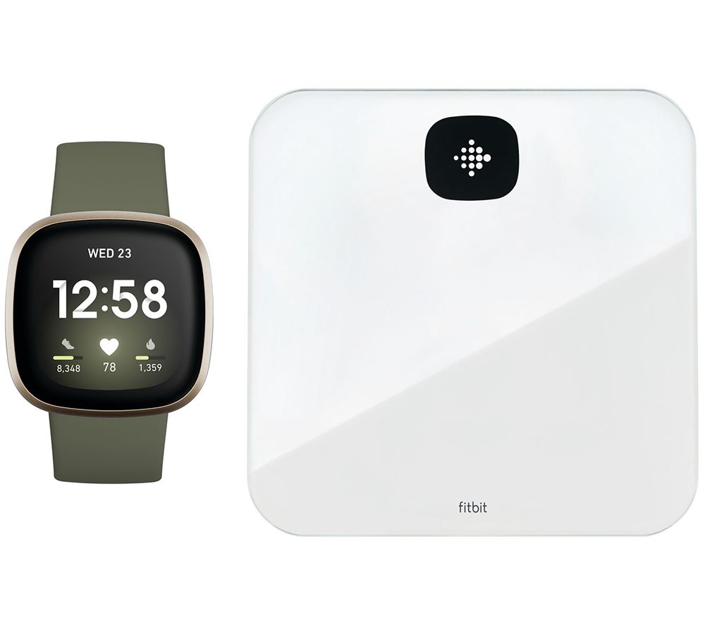 FITBIT Versa 3 & White Aria Air Smart Scale Bundle review