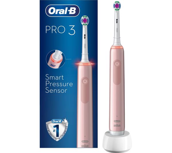 Image of ORAL B Pro 3 3000 Electric Toothbrush - Pink