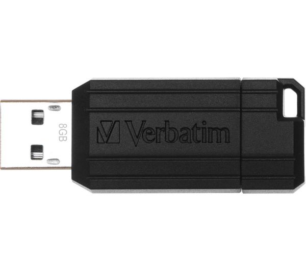 Verbatim Pinstripe Usb 20 Memory Stick 8 Gb Black