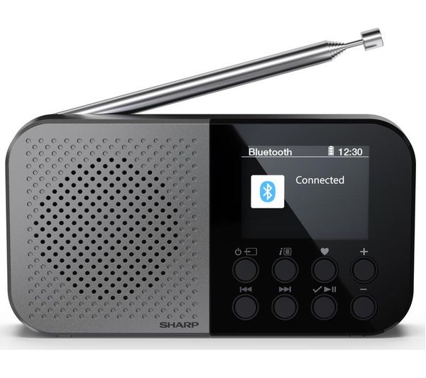 Sharp Osaka Dr P520 Portable Dab Fm Bluetooth Radio Storm Grey