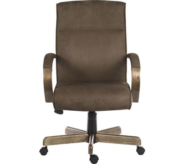 Teknik Glencoe Suede Tilting Executive Chair Brown