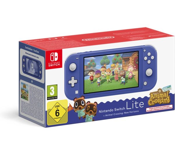 Nintendo Switch Lite Animal Crossing New Horizons Bundle Blue