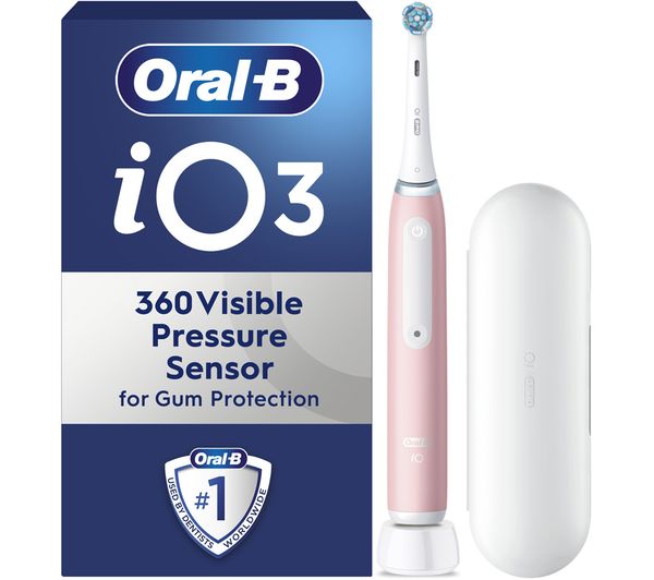 An image of ORAL-B iO3 Electric Toothbrush & Travel Case - Pink