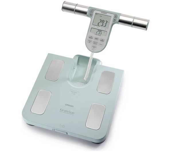 An image of OMRON OMRBF511TQ Digital Body Composition Scale - Turquoise Blue