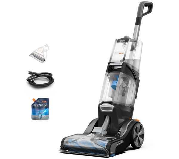An image of VAX Platinum SmartWash Classic Upright Carpet Cleaner - Silver & Blue