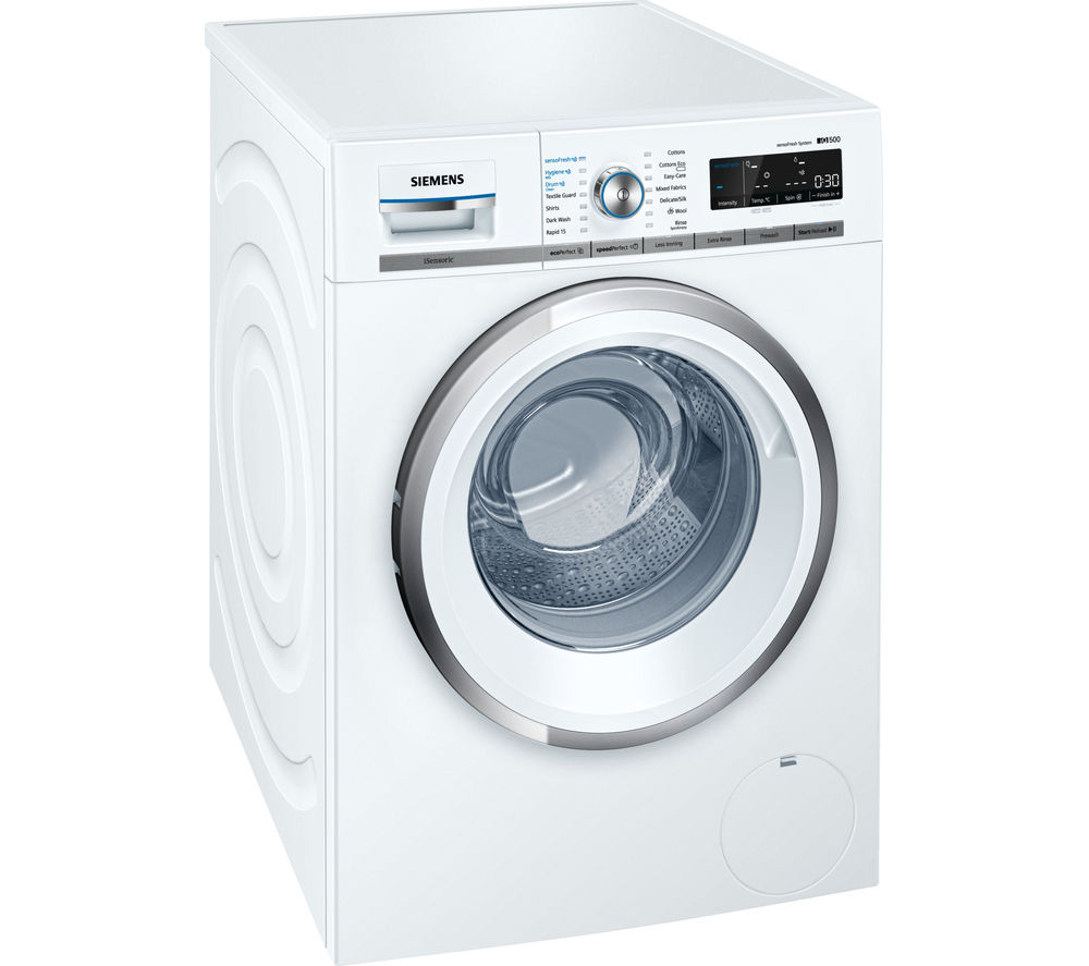 SIEMENS iQ500 WM14W750GB Washing Machine – White, White