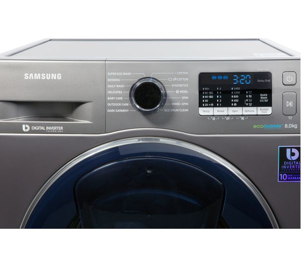 Buy SAMSUNG AddWash WW80K5410UX Washing Machine & 8 kg Heat Pump Tumble Dryer Bundle Free