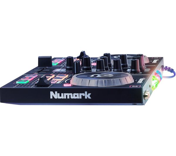 numark party mix dj controller - black