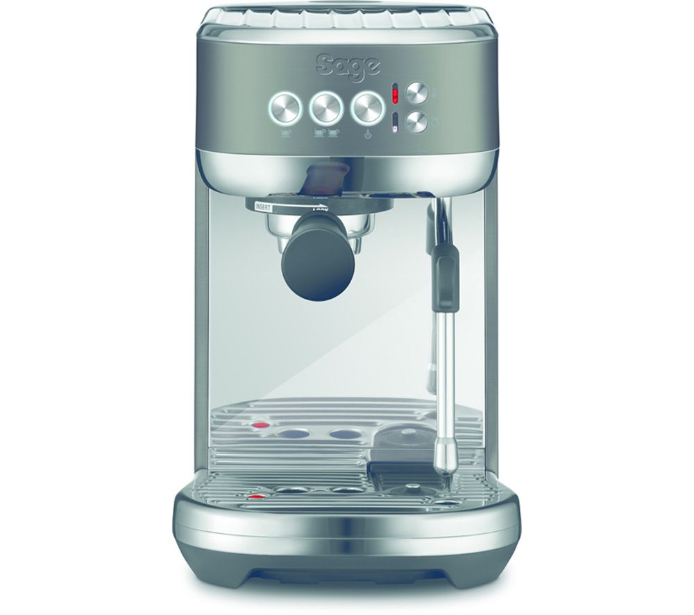 the Bambino Plus SES500 Coffee Machine - Black Stainless Steel
