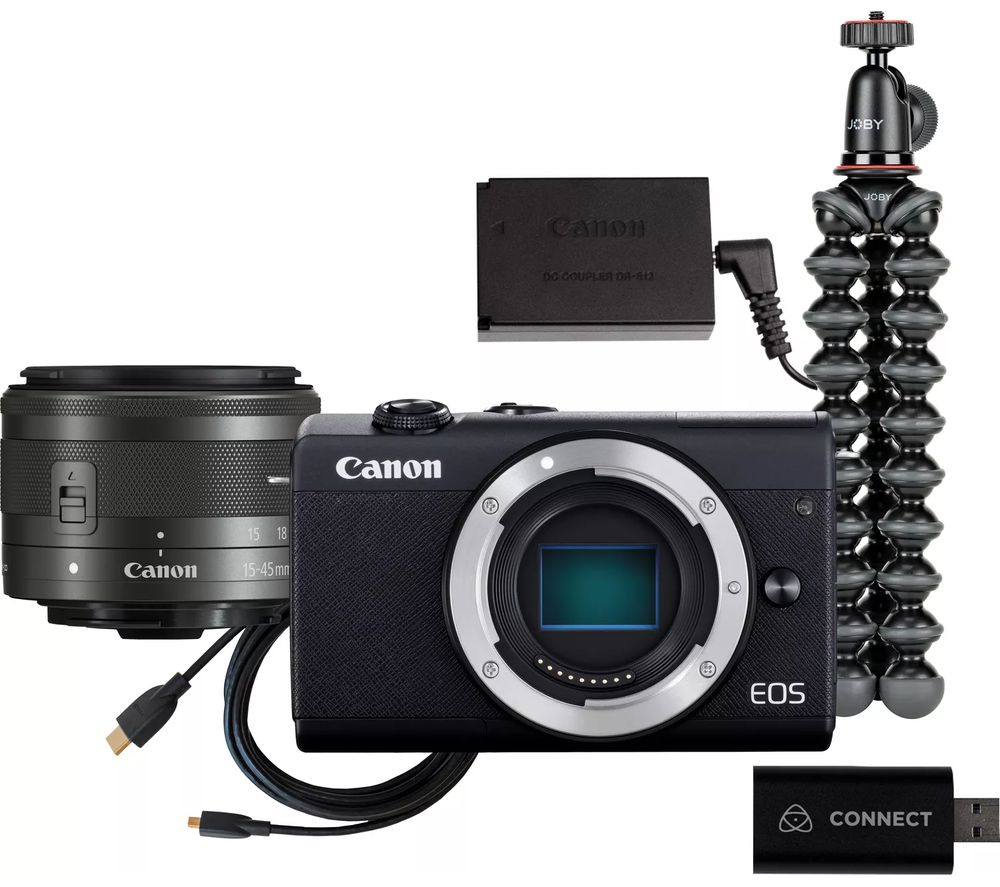 CANON EOS M200 Mirrorless Camera Live Streaming Kit with EF-M 15-45 mm