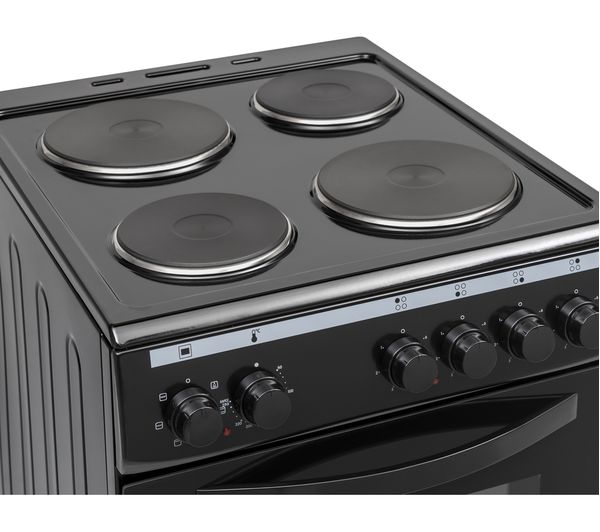 - ESSENTIALS CFSEBK22 50 cm Electric Solid Plate Cooker - Black ...