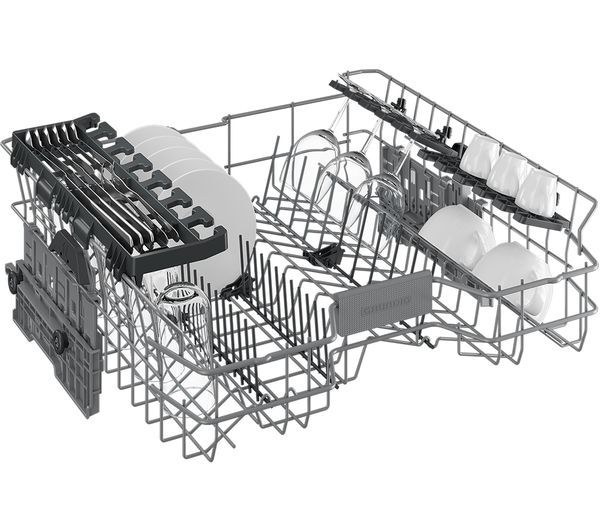 7688803877 GRUNDIG GNFP3441G Fullsize Dishwasher Graphite Currys