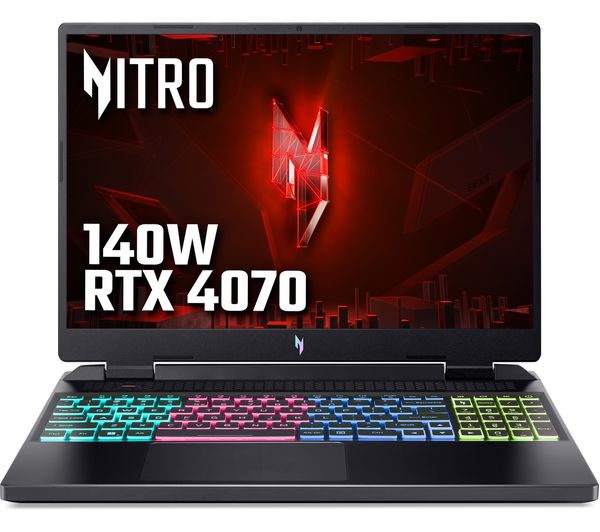 Image of ACER Nitro 16 16" Gaming Laptop - AMD Ryzen 7, RTX 4070, 1 TB SSD