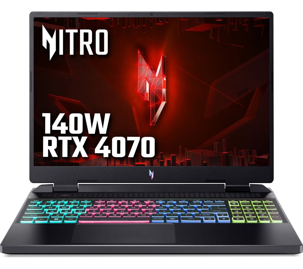 Nitro 16 16" Gaming Laptop - AMD Ryzen 7, RTX 4070, 1 TB SSD