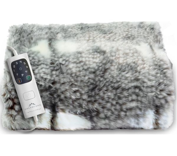 Dreamland Hygge Days Faux Fur Heated Throw Fallow Deer 160 X 120 Cm