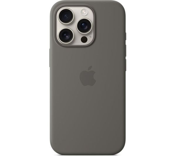Apple Iphone 16 Pro Silicone Case With Magsafe Stone Grey