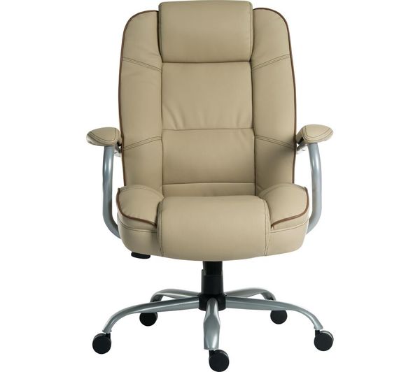 Teknik Goliath Duo Bonded Leather Tilting Executive Chair Cream