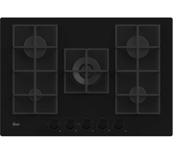 An image of HAIER HVG74WC5B 75 cm Gas Hob - Black