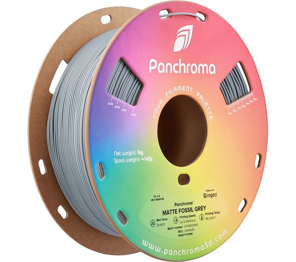 An image of POLYMAKER Panchroma 3D Printing Filament - Fossil Grey