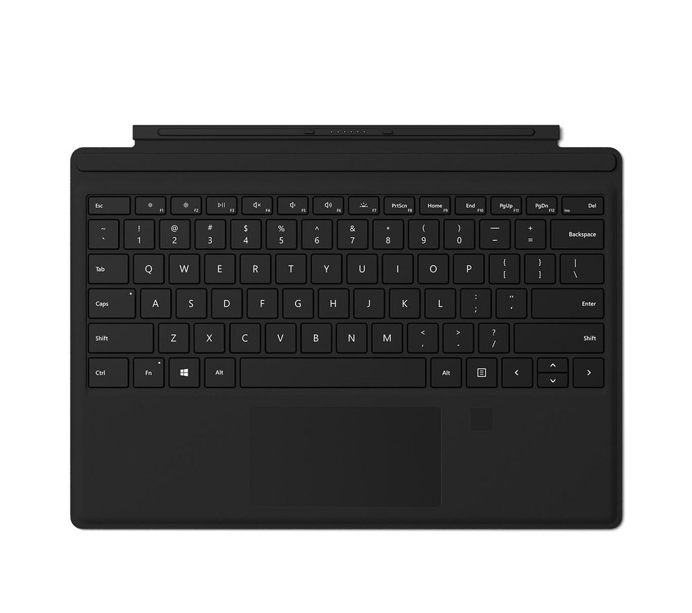 MICROSOFT Surface Pro Typecover with Fingerprint ID - Black, Black