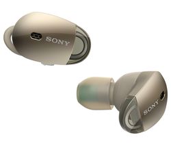 SONY WF1000X Wireless Bluetooth Noise-Cancelling Headphones - Gold