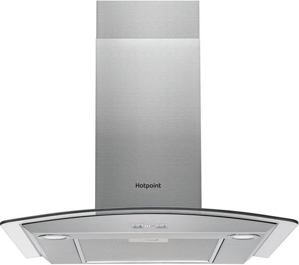 Image of HOTPOINT PHGC6.4 FLMX Chimney Cooker Hood - Silver