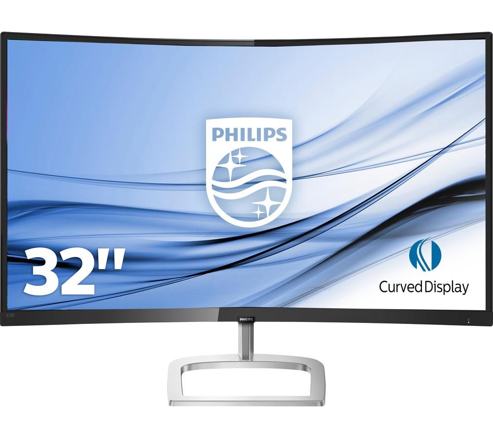 PHILIPS E-line 328E9QJAB Full HD 31.5 Curved LCD Monitor - Black, Black