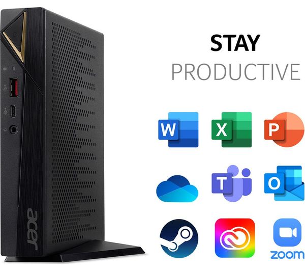 ACER Revo RN96 Desktop PC - Intel® Core™ i3, 256 GB SSD, Black - DT ...