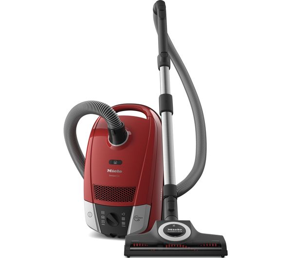 Image of MIELE Compact C2 Cat & Dog Flex PowerLine Cylinder Bagged Vacuum Cleaner - Red