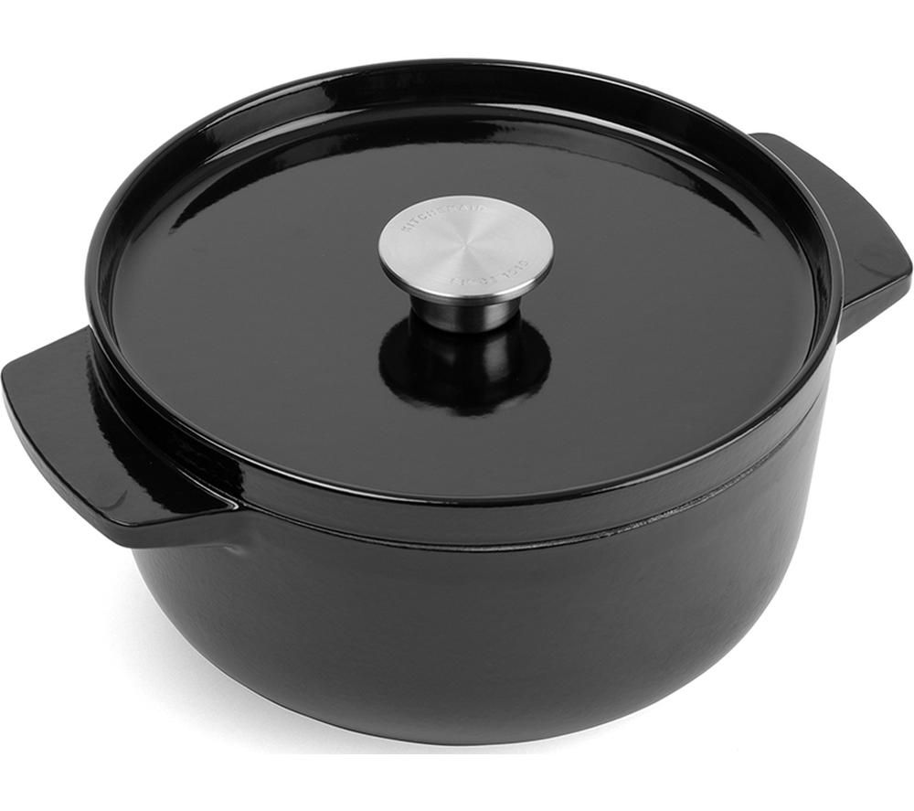 Cast Iron 22 cm Casserole Dish - Onyx Black
