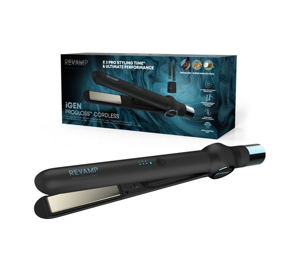 REVAMP iGen Cordless Ceramic Hair Straightener - Black