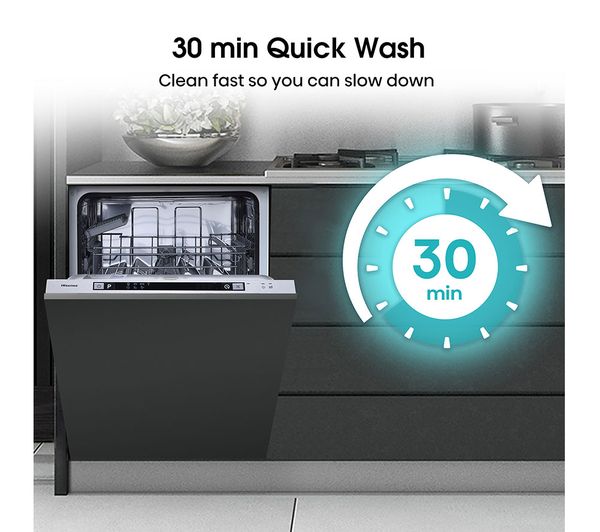 HV622E15UK HISENSE HV622E15UK Fullsize Fully Integrated Dishwasher