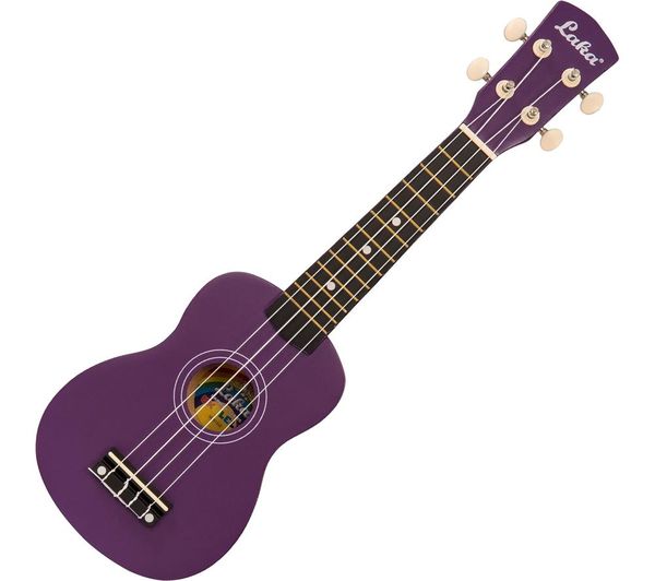 An image of LAKA Rainbow Series Soprano Ukulele - Violet