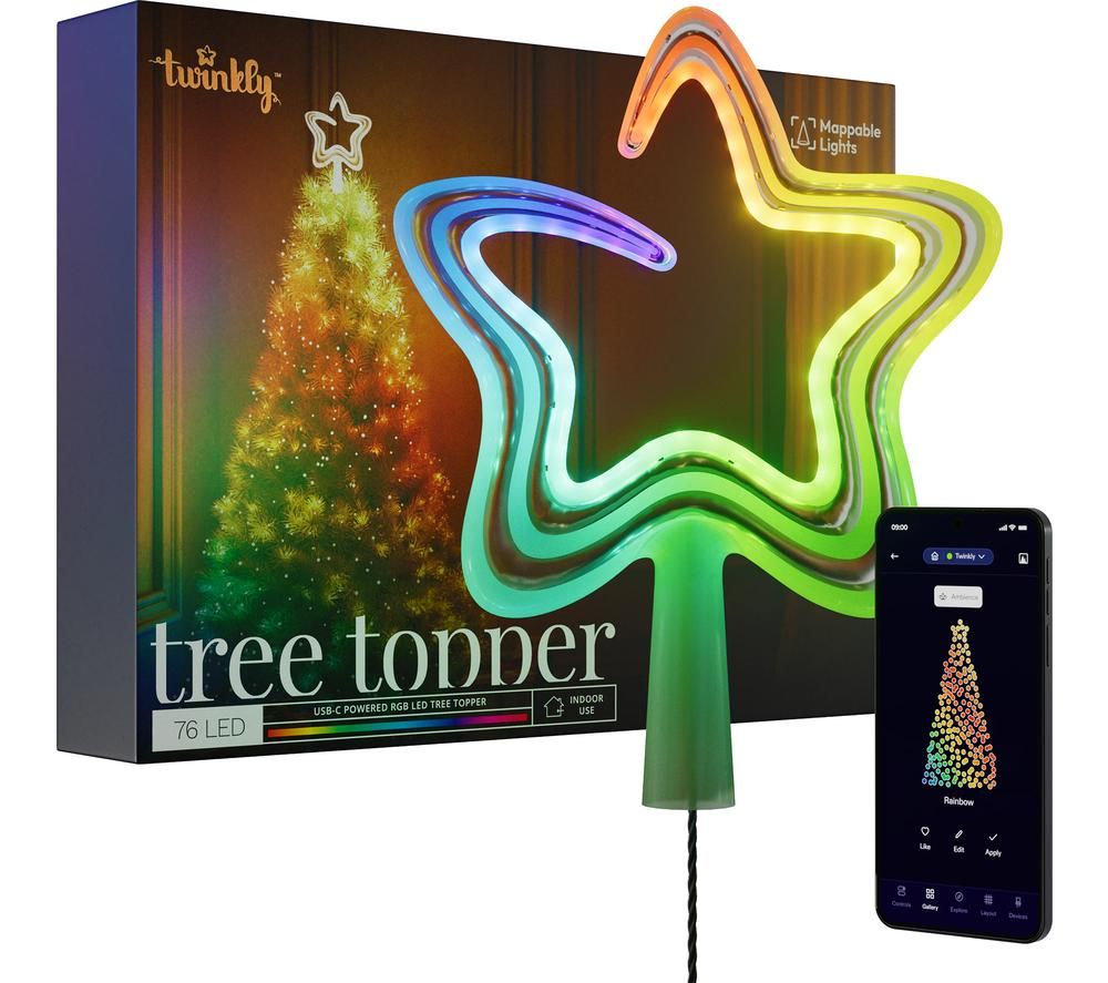 TWTT030SPP-GUSB Smart LED Christmas Tree Topper - 76 LEDs