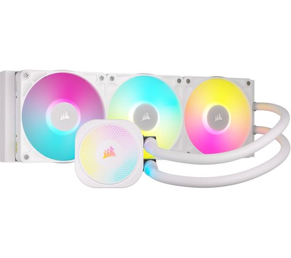 CORSAIR iCUE LINK TITAN 360 RX RGB 360 mm Liquid CPU Cooler - RGB LED, White
