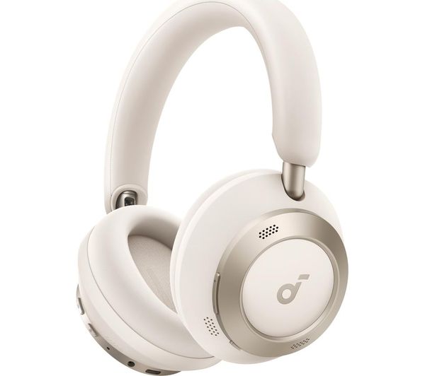 Soundcore Space One Pro Wireless Bluetooth Noise Cancelling Headphones Cream White