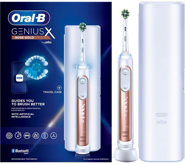Oral B Genius X Electric Toothbrush Rose Gold