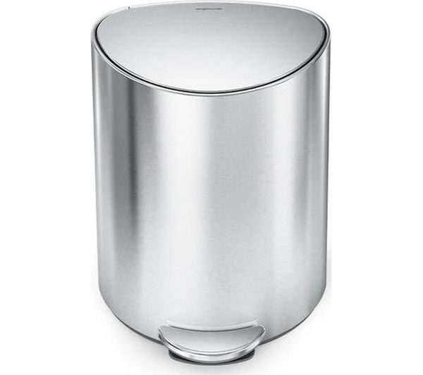 Simplehuman Cw2106 6 Litre Semi Round Bin Brushed Steel