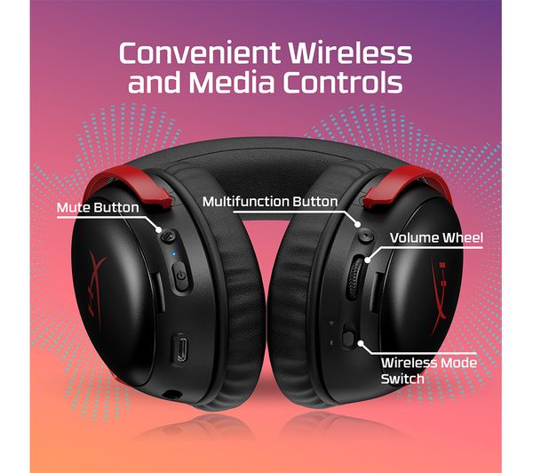 HYPERX Cloud III S Wireless Gaming Headset - Black & Red - A59Z0AA