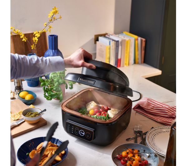 Russell Hobbs SatisFry Air and Grill on a modern kitchen worktop