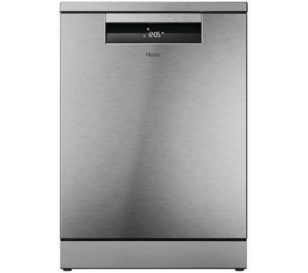An image of HAIER XF 4A4M4BX-80 Full-size WiFi-enabled Dishwasher - Silver