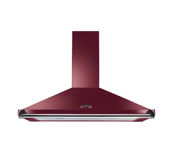 Rangemaster CLAHDC90CY/C Chimney Cooker Hood - Cranberry & Chrome, Cranberry